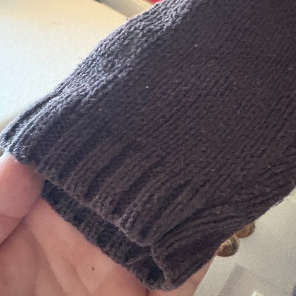 Knitted Chocolate Cardigan LG